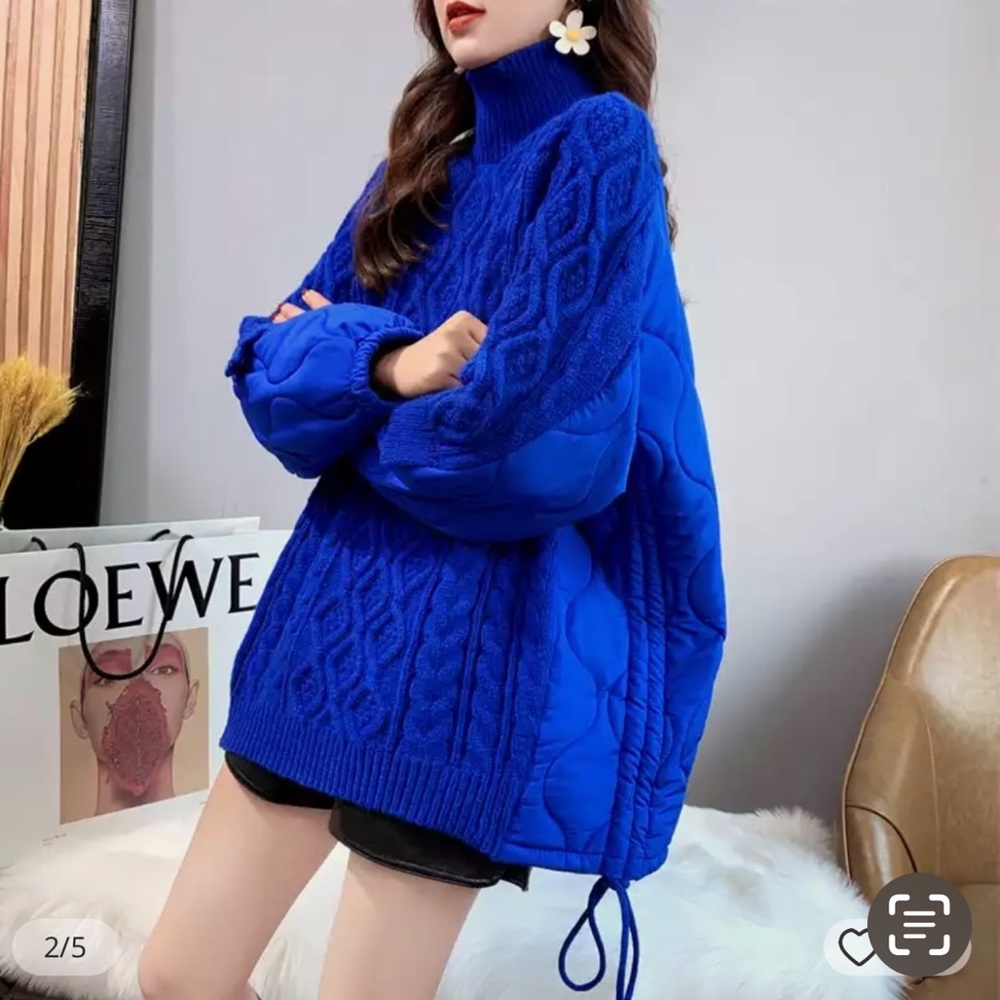 Royal Blue Pull over Sweater/ Jacket